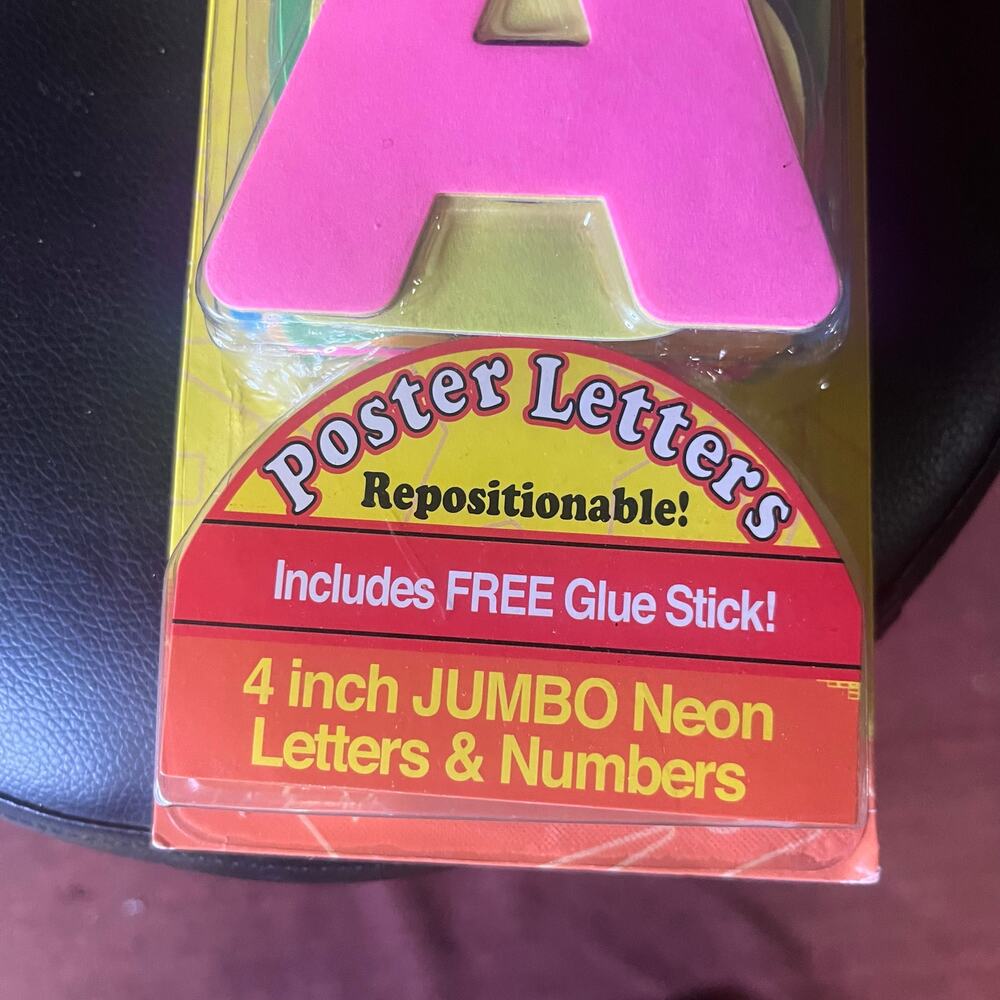Royal Brites Project Works 4" Jumbo Neon Repositionable Letters Numbers 180pc